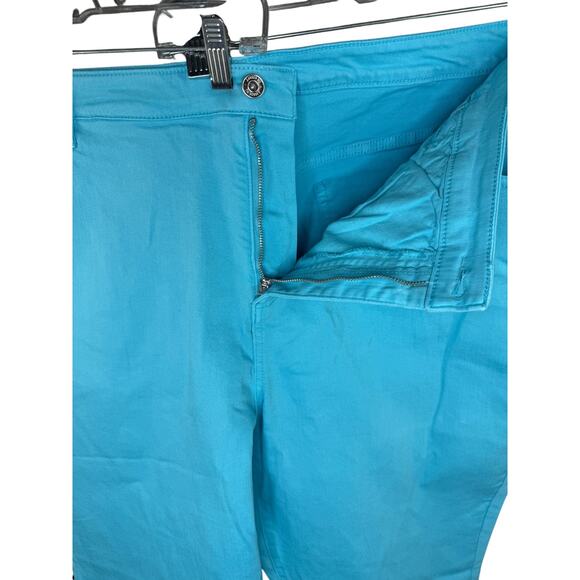 J Jason Wu Regular Colored Denim Straight Leg Cropped Jeans Blue 28W Plus - Picture 4 of 10